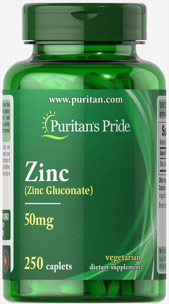 

Puritan's pride Zinc 50 mg, Цинк глюконат (250 таб.)