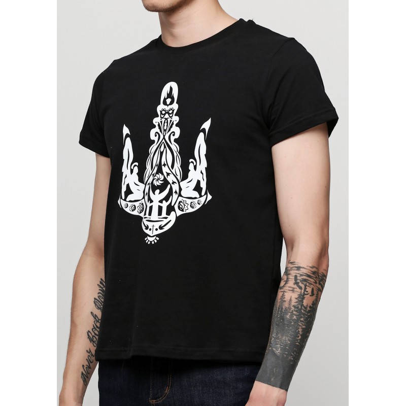 

Патриотическая футболка с принтом Герб Украины 5