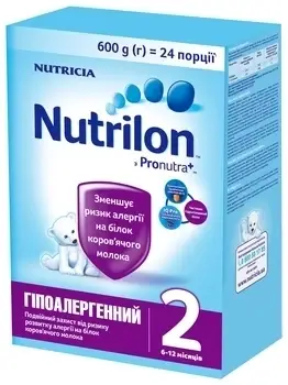 

Сухая молочная смесь Nutrilon (Нутрилон) Гипоаллергенный 2, 600 г от 6 до 12 мес