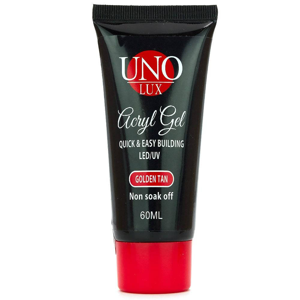 

Акрил-гель, полигель UNO Poly UV Gel 60 мл, Golden Tan, Золотистый