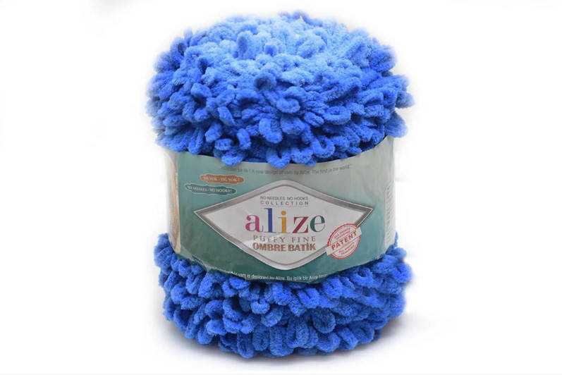 

Alize Puffy Fine Ombre Batik, №7280, Секционное крашение