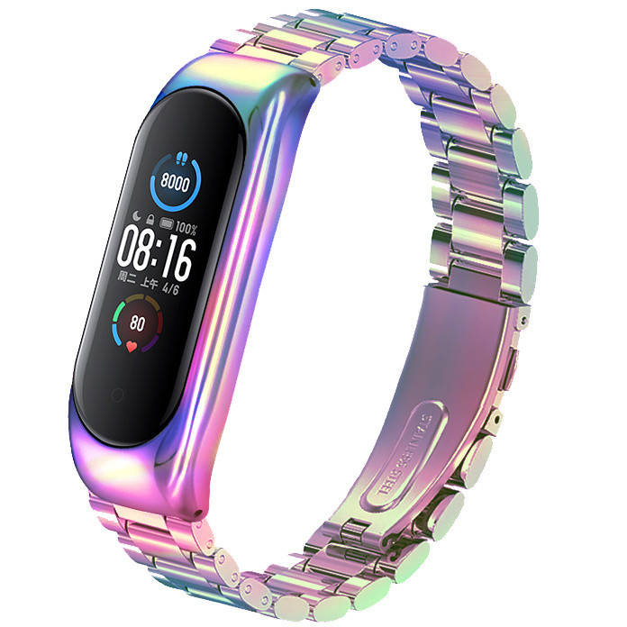 

Mi band 4 ремешок металлический браслет хамелеон