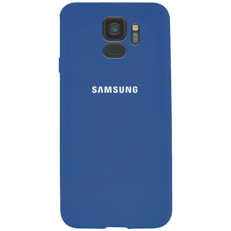 

Силиконовый чехол Silicone Cover на телефон Samsung Galaxy S9/ Самсунг S9, Синий