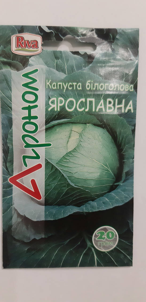 

Семена Капуста белокочанная поздняя Ярославна 20 граммов Riva