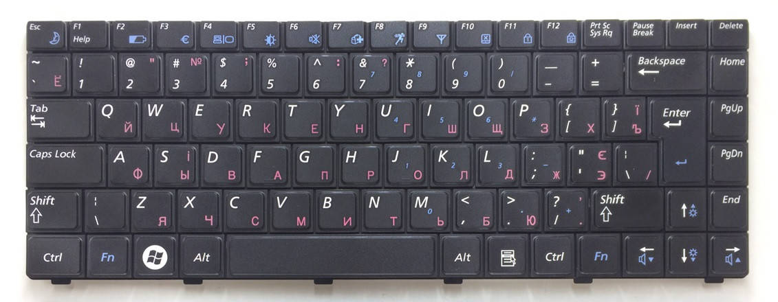 

Клавиатура для ноутбука Samsung R515 R518 R520, Черный