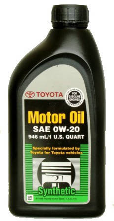 

Моторное масло TOYOTA 0W-20 Synthetic
