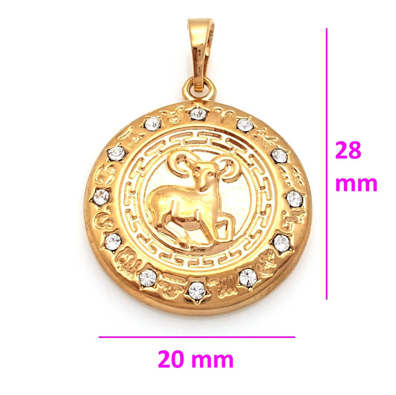 

Кулон Знак Зодиака "Овен" с цирконием, позолота Xuping, 18К