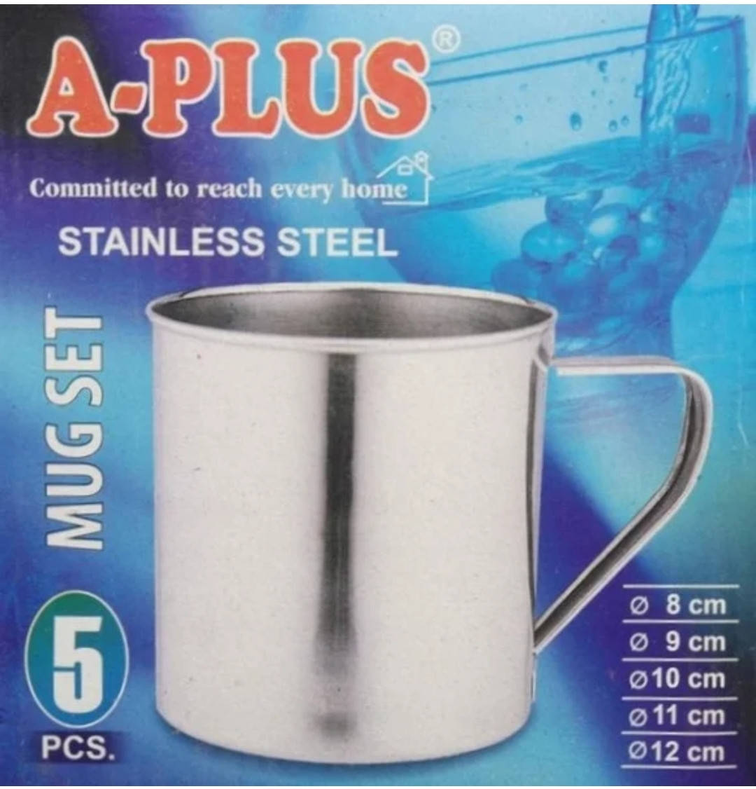 

Набор кружек со сьемными ручками из нержавеющей стали. 5 шт.