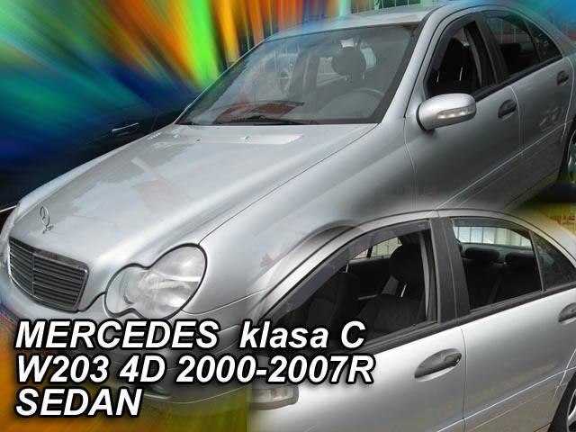 

Дефлекторы окон (вставные!) ветровики Mercedes-Benz C-class W203 2000-2007 4шт. Sedan, HEKO, 23267