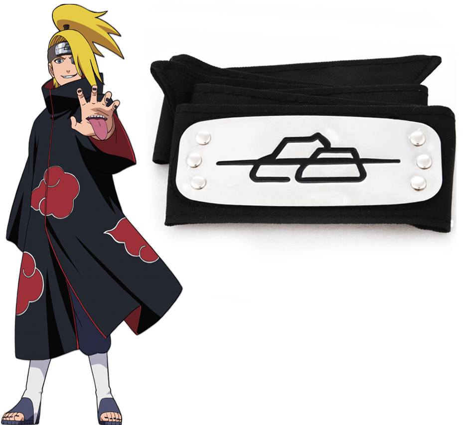 

Повязка Наруто Naruto Акацуки - Дейдара из Деревни Скрытой В Камне, cosplay Naruto