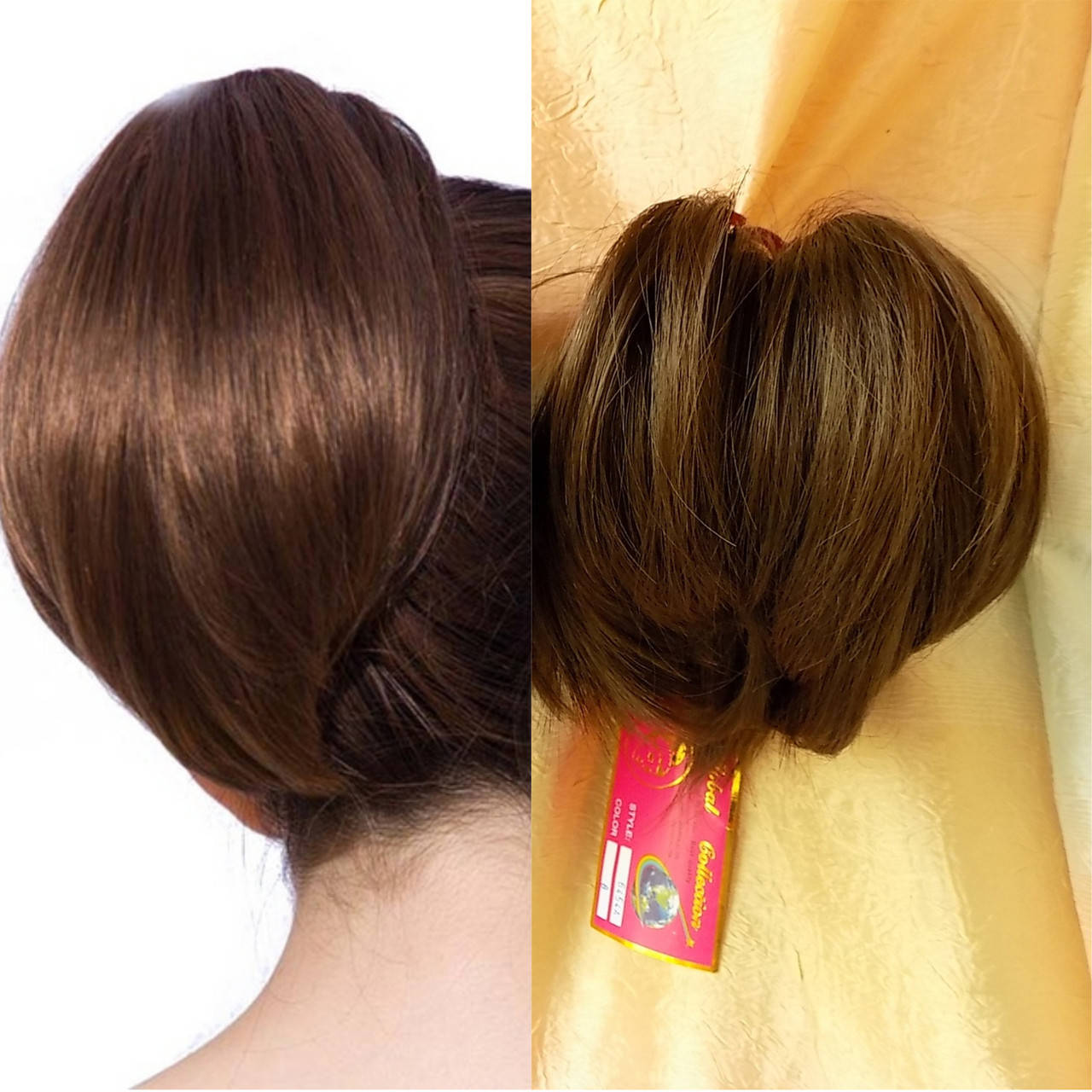 

Хвост короткий "рожки" на крабе светло-русый 6454А -12