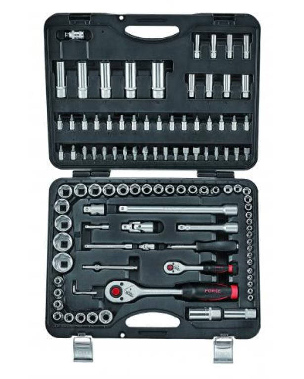 

Набор инструментов 108 предметов 1/2"-1/4" ( 6-ти гранный ) FORCE 41082R-5