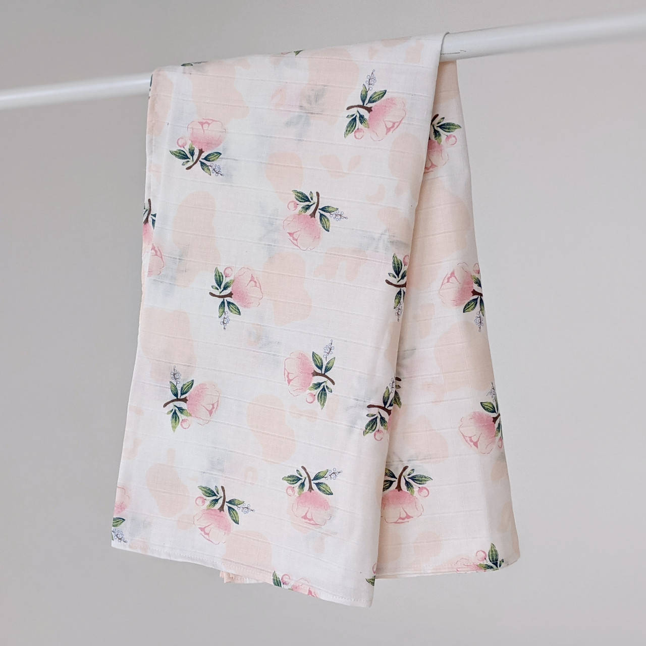 

Пеленка из муслина Цветы (белый)