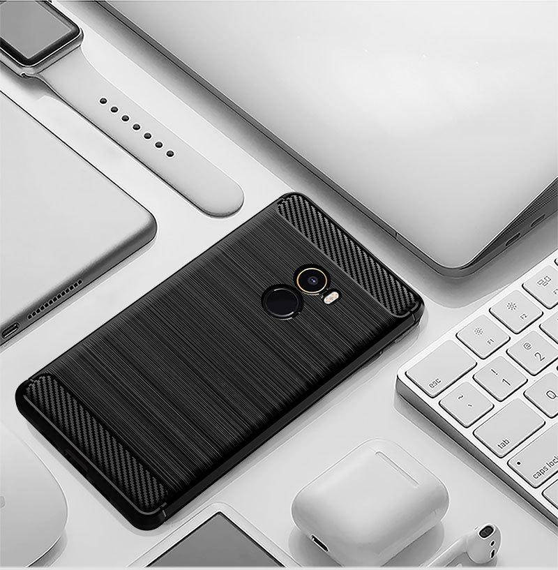 

Xiaomi Mi MiX 2. Чехол Carbon Fiber, Черный