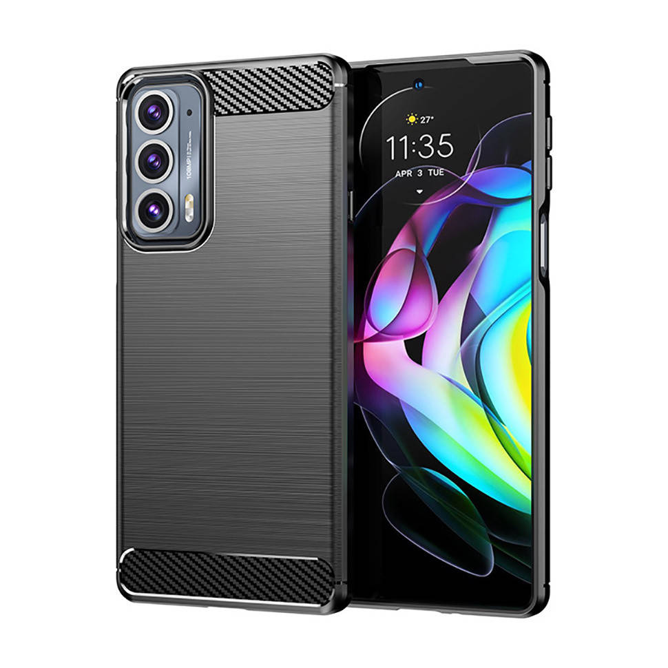 

Чехол Lenuo Carbon Fiber для Motorola Edge 20 Black, Черный