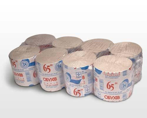 

Бумага туалетная Обухов макулатурная 8 рулонов, Светло-серый