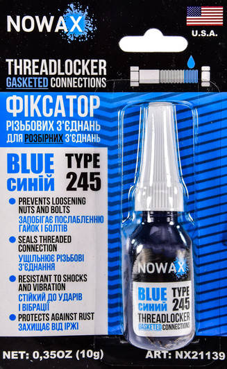 

Фіксатор різьби Nowax Threadlocker Blue синій