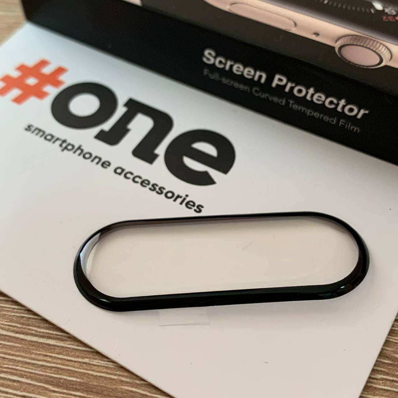 

Защитная пленка для Xiaomi Mi Band 4 с ободком плотная защитная пленка на экран ми бенд 4 черная, Черный