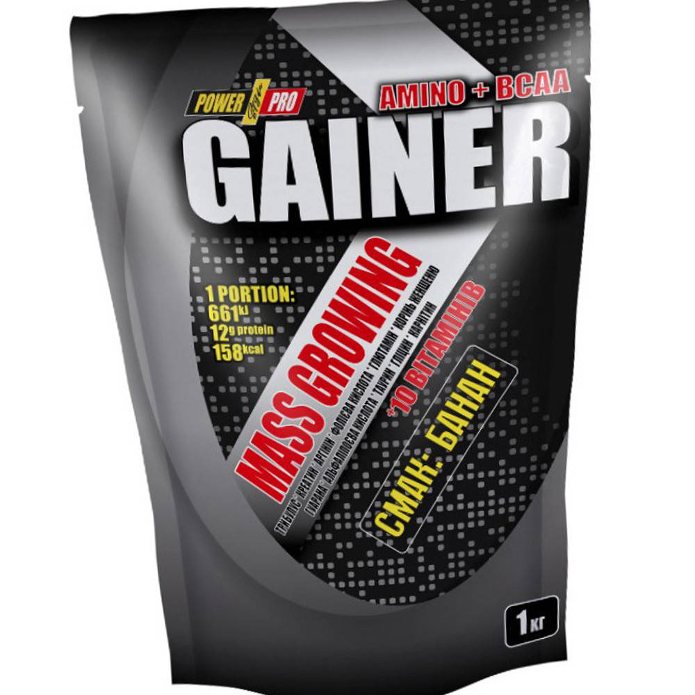 

Высокоуглеводный гейнер для набора веса Power Pro Mass Growing Gainer 1000 г