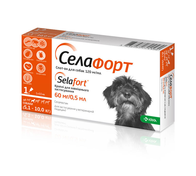 

KRKA Селафорт спот-он 5,1-10 кг 1 пипетка