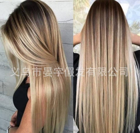 

Парик длинный русый омбрэ вьющиеся волосы термоустойчивый 70 см без челки