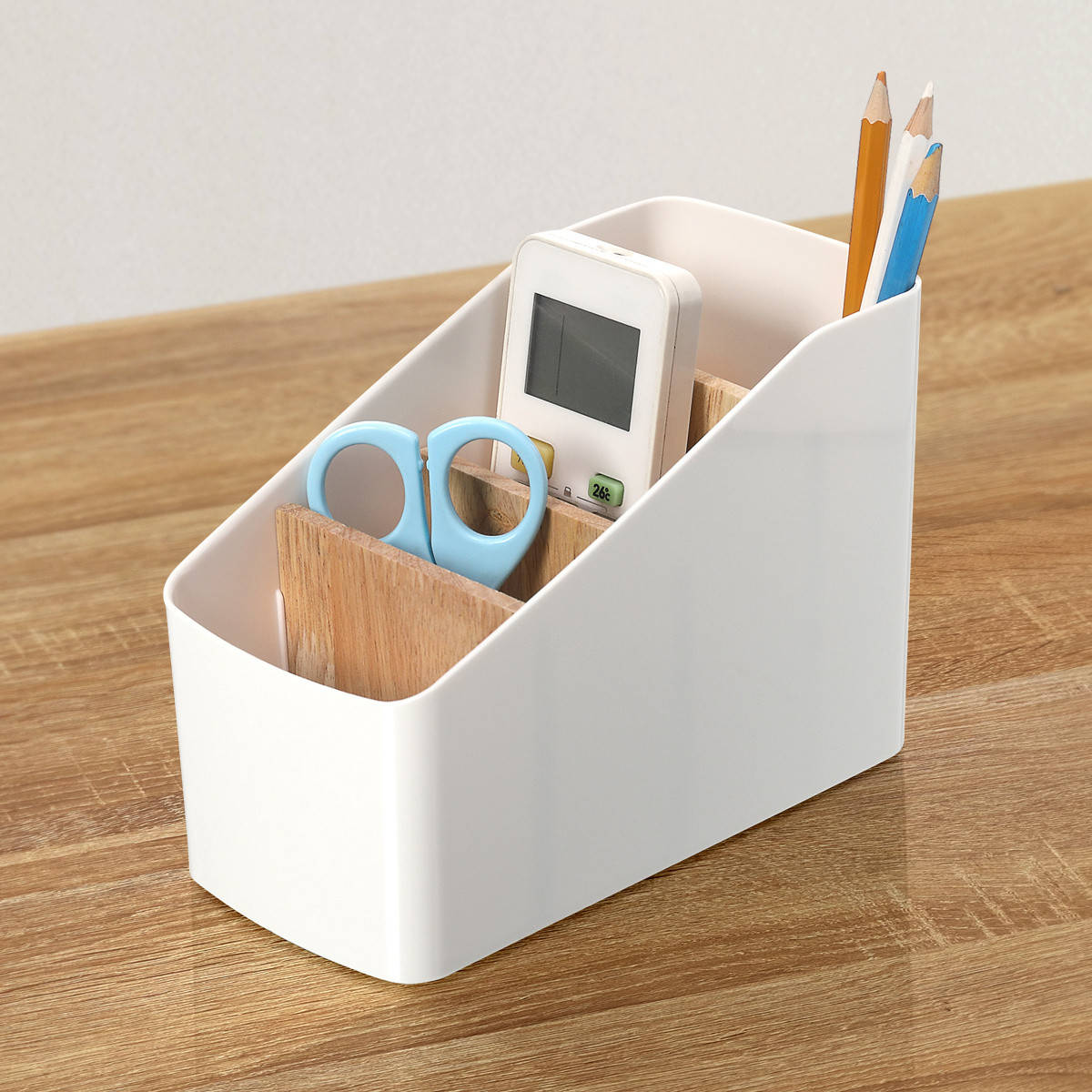 

Органайзер настольный для мелочей MVM FH-01 WHITE/WOOD, Белый