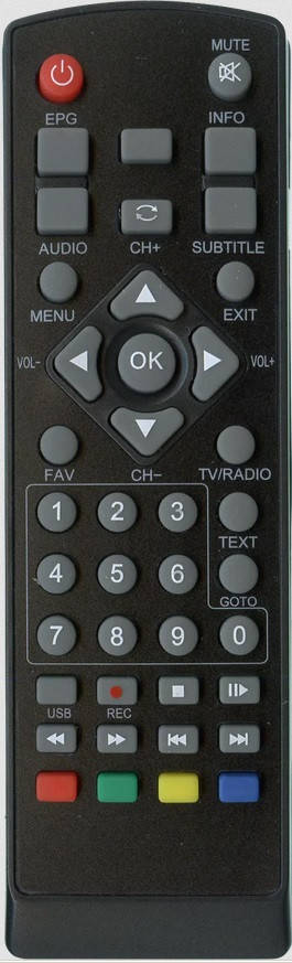 

Пульт для Т2 тюнера ROMSAT TR-9020HD, Черный
