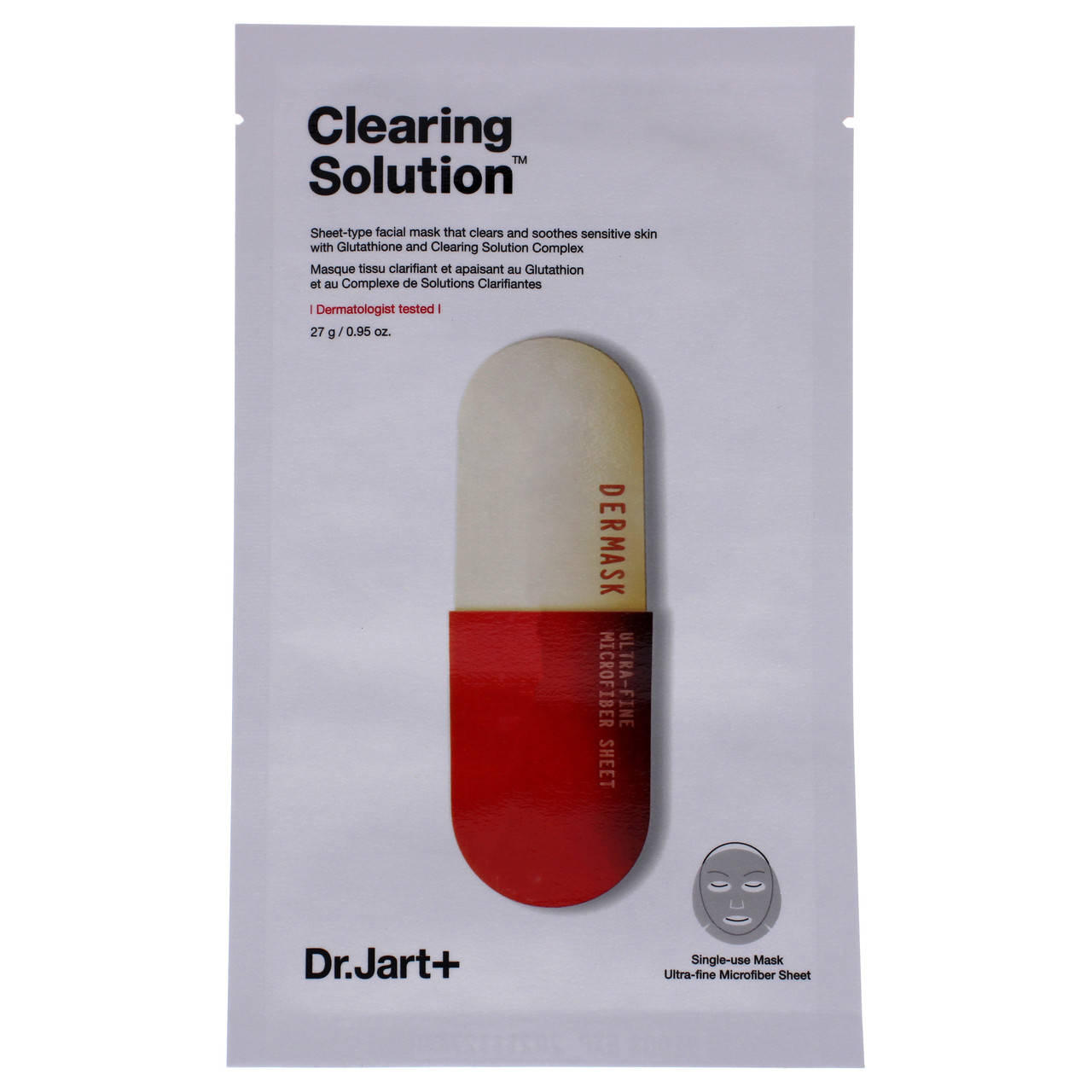 

Очищающая маска "Капсулы Красоты" Dr. Jart+ Dermask Clearing Solution Ultra-Fine Microfiber Face Sheet Mask 27мл (DJ0111)