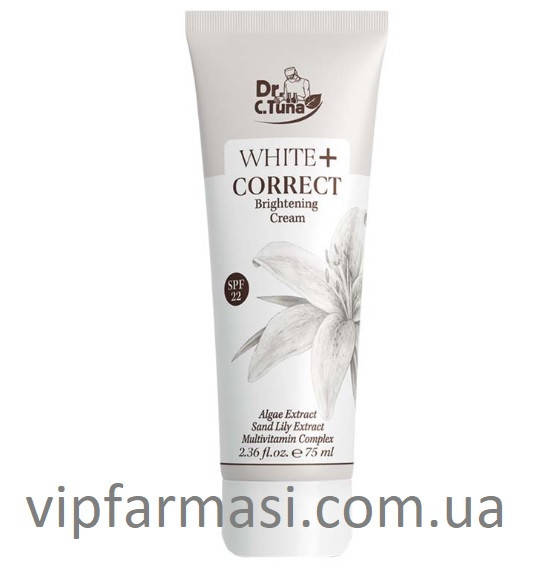 

Крем відбілювальний для обличчя White+ Correct, SPF22, Dr.C.Tuna, 75 мл