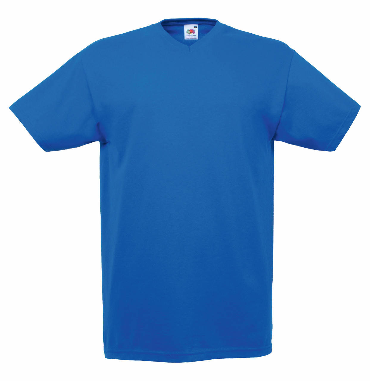

Мужская Футболка с V-Образным Вырезом Fruit of the loom Ярко-Синий 61-066-51 S