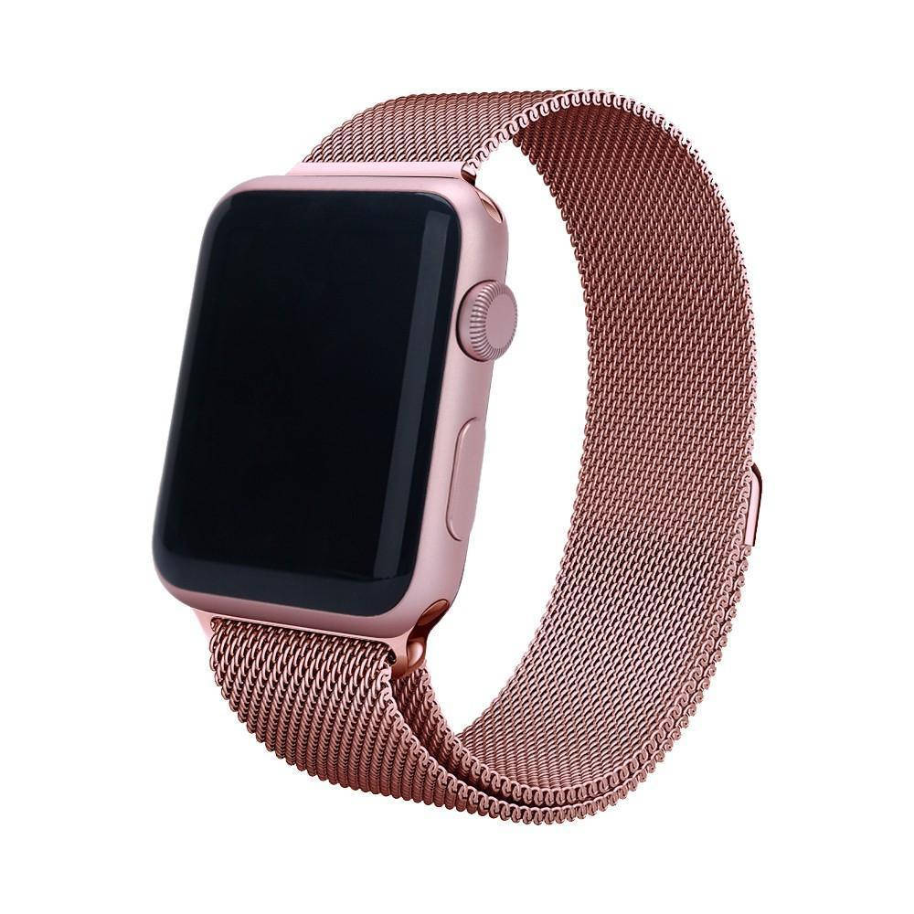 

Ремешок металл Milanese Loop для Apple Watch 38 / 40 / 41 mm (pink rose)