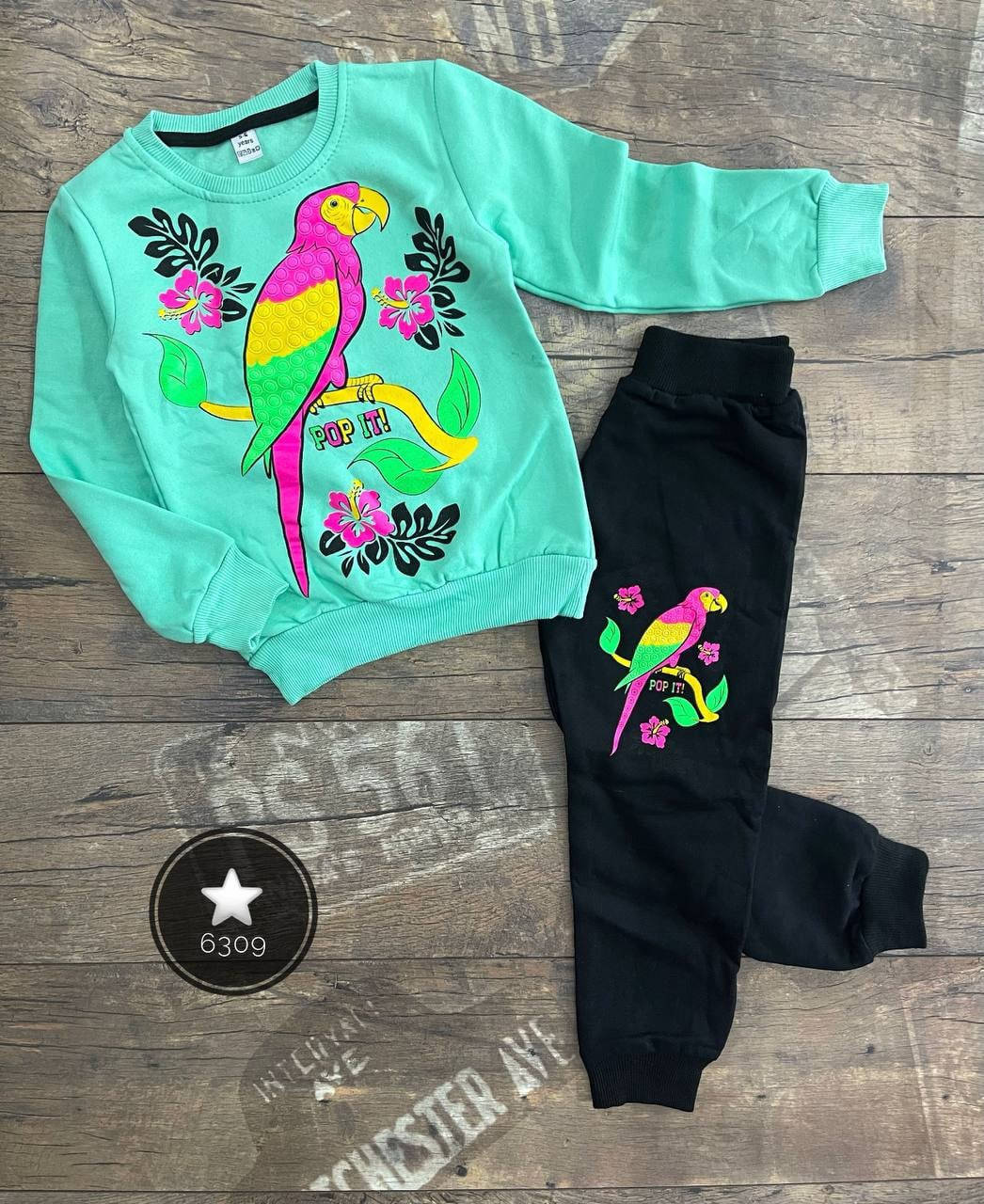 

Костюм для девочки 2-3,3-4,5-6,7-8,9-10 л, Бирюзовый