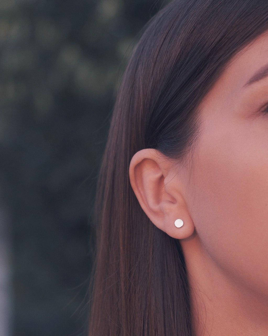 

Маленький круг - серьги