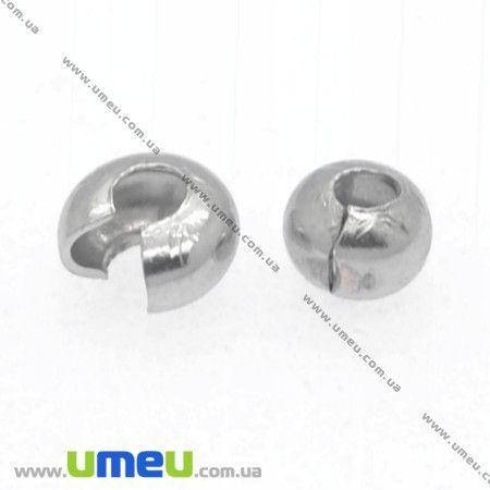 

Бусина зажимная Кримп, 3 мм, Темное серебро, 1 шт (BUS-008448)