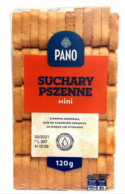 

Сухарики пшеничные Pano 120 г