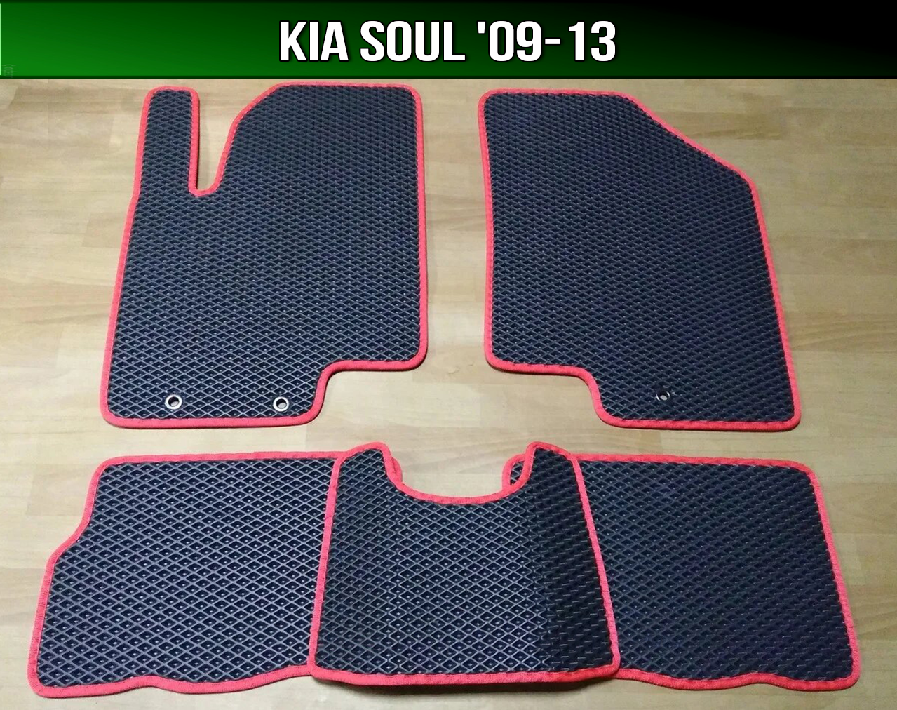 

ЕВА коврики на KIA Soul '09-13. EVA ковры КИА Соул, Черный
