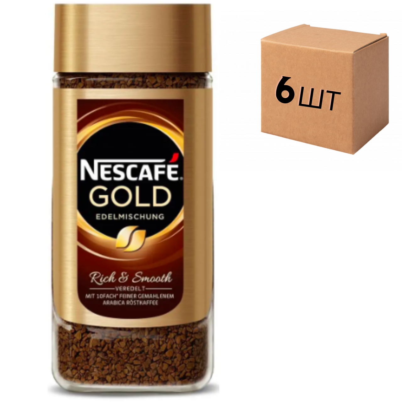 

Ящик растворимого кофе Nescafe Gold 100 гр. (в ящике 6 шт)