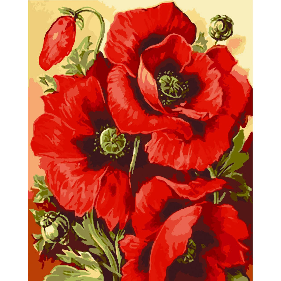 

Картина по номерам "Маковый цвет" Art Craft 13129-AC 40х50 см
