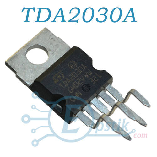 

TDA2030A, оригинальный аудио усилитель, 18Вт, ±22В, 3.5А, TO220-5