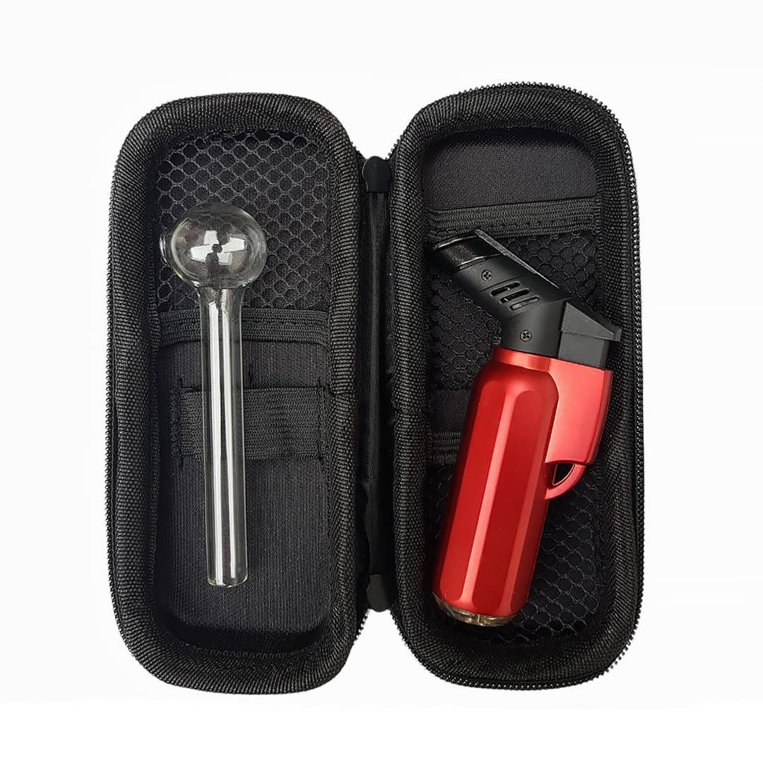 

Курительный Набор Трубка Oil Pipe и Зажигалка в Чехле, Разные цвета