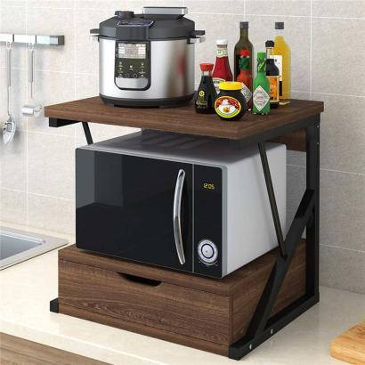 

Настольная полка для микроволновки с выдвижным ящиком
