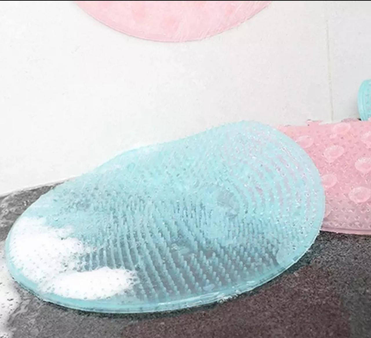 

Круглый коврик для ванной антискользящий 193729, Голубой