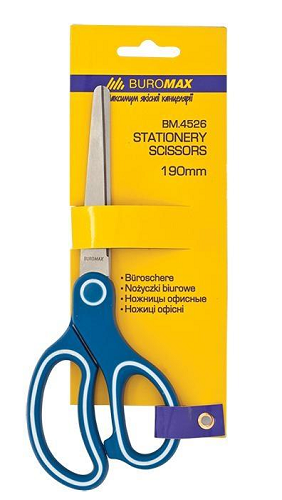 

Ножницы Buromax 190 мм с пластиковыми ручками 4526