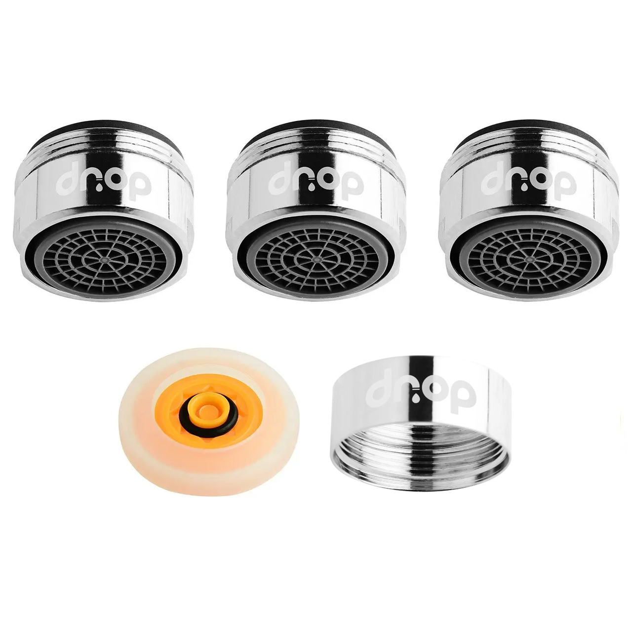 

Набор для экономии воды DROP ST3+1G (3 аэратора для смесителя + 1 насадка для душа)