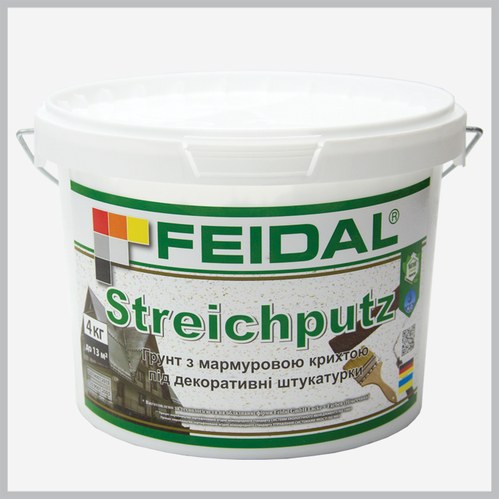 

Грунт с мраморной крошкой под декоративные штукатурки Streichputz Feidal 4кг