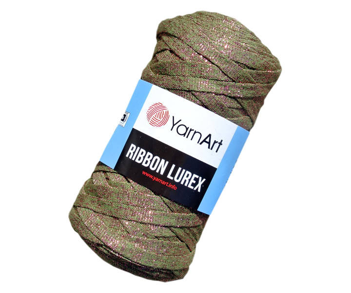 

Yarn Art RIBBON LUREX №741 светлый хаки