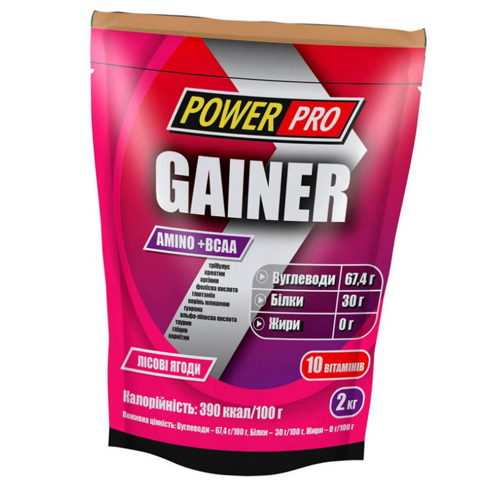 

Высокоуглеводный гейнер для набора массы Power Pro Gainer 2 кг