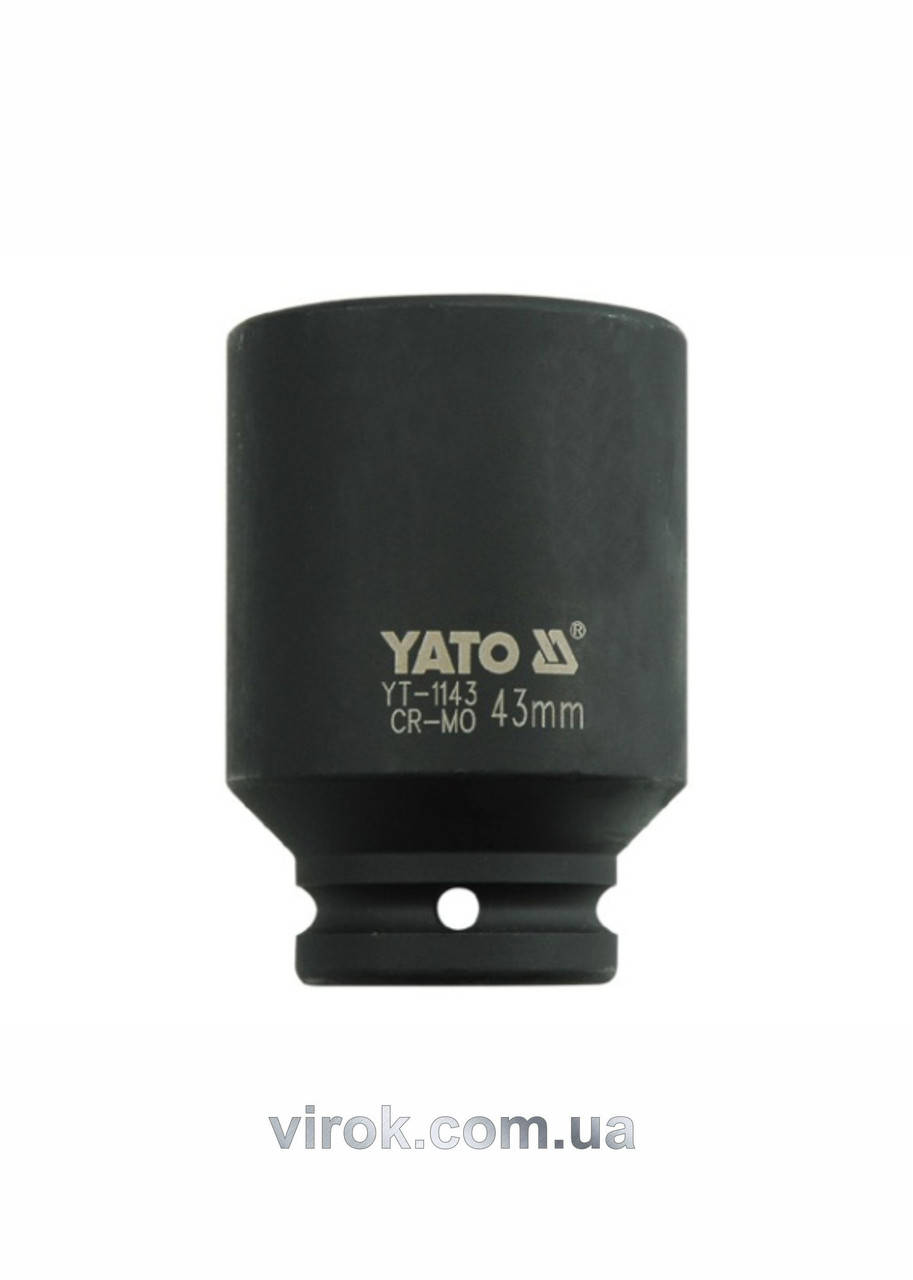 

Головка торцевая ударная шестигранная YATO 3/4" М43 х 90 мм YT-1143