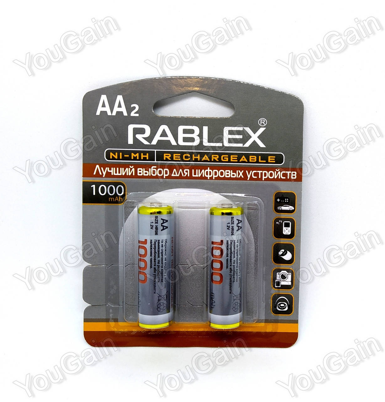 

Аккумулятор Ni-Mh AA 1000 мA/ч Rablex (реальная емкость) (за 1шт)