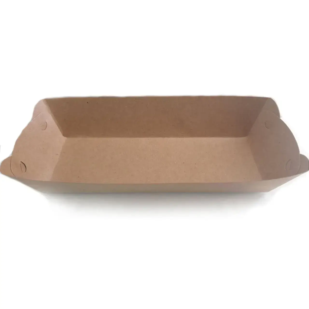 

Тарелки лодочки одноразовые бумажные 245х115х48 см 200 шт, Белый